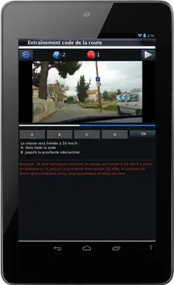 Entraînement code de la route android App screenshot 5